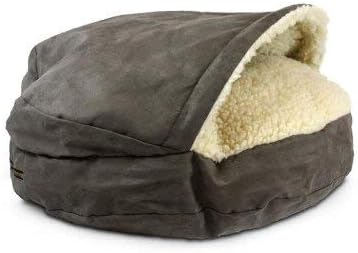 Ezoon Cozy Cave Hundebett aus Mikrovelours, waschbarer Bezug