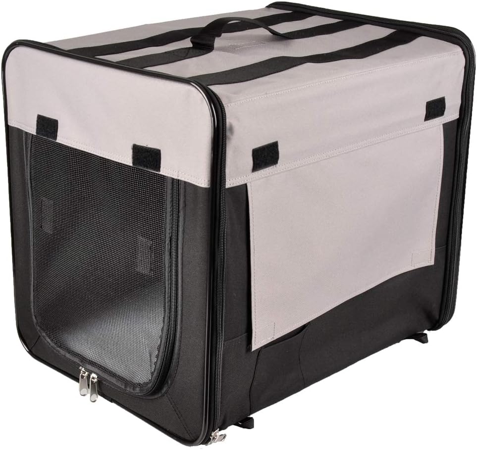 Karlie Smart Top Plus faltbare Hundetransportbox in Grau