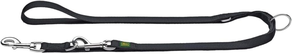 HUNTER verstellbare Hundeführleine 3-fach verstellbar, robustes Nylon, rauchblau
