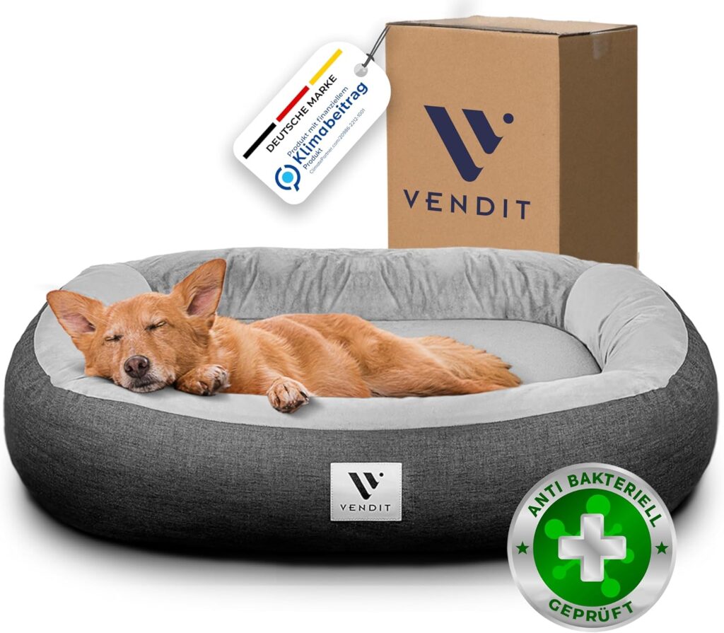 Vendit Orthopädisches Anti-Milben-Hundebett mit Milbenschutz