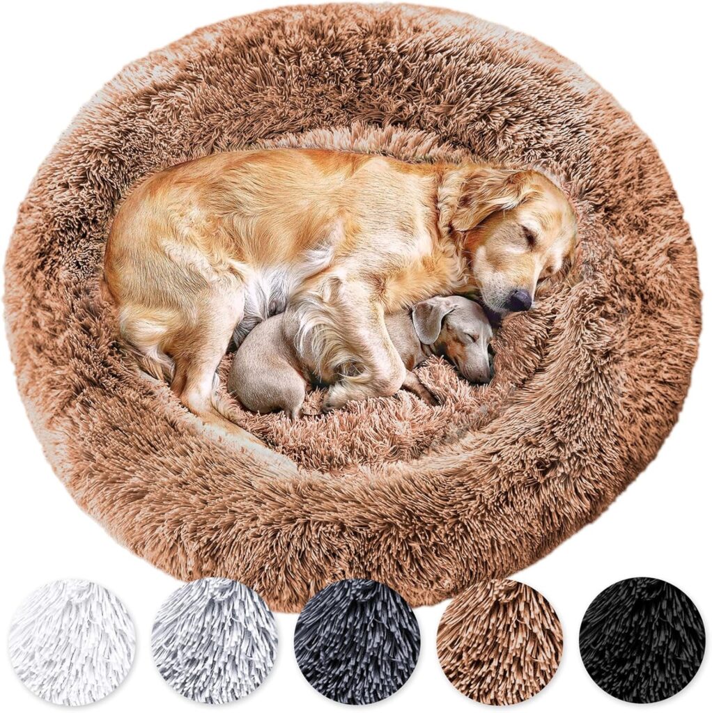 Hundebett Wolke – flauschiges Donut-Hundebett mit rutschfester Unterseite für kleine und mittelgroße Hunde.