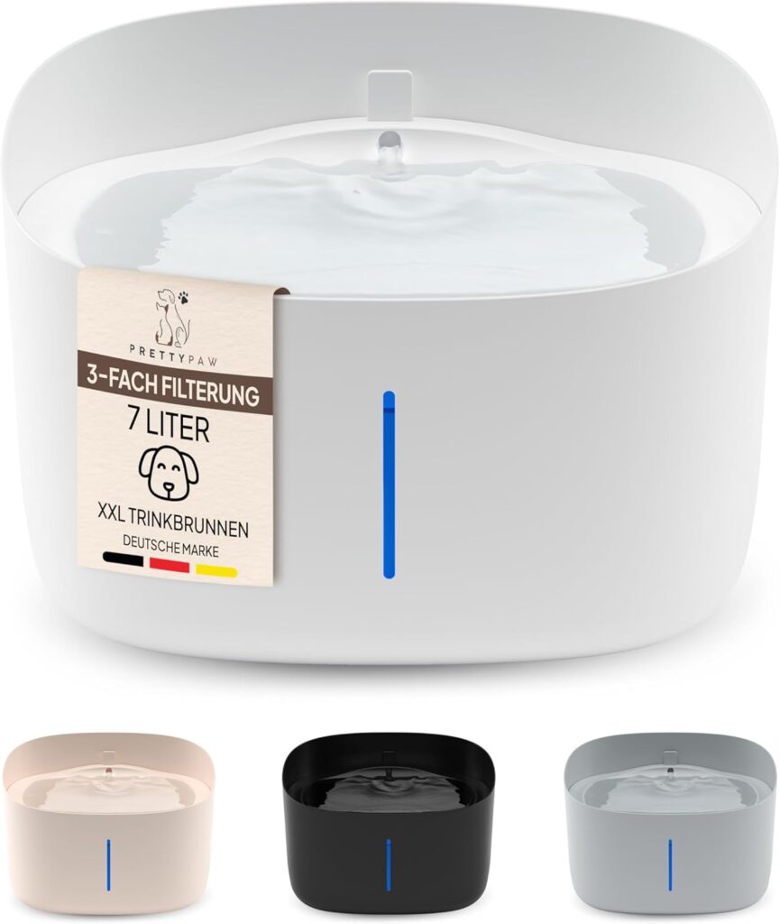 Pretty PAW 7L Hunde-Trinkbrunnen – leiser Wasserspender für große Rassen