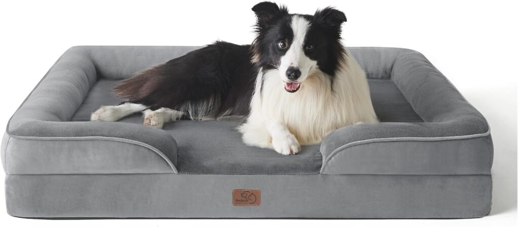 Bedsure orthopädisches Hundebett – pflegeleichtes Hundesofa mit wasserabweisender Schicht.