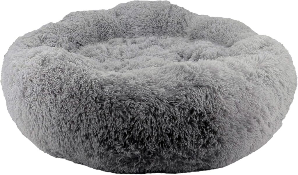 Ancol Superplüsch Donut-Hundebett – luxuriöses Modell mit maschinenwaschbarem Bezug.