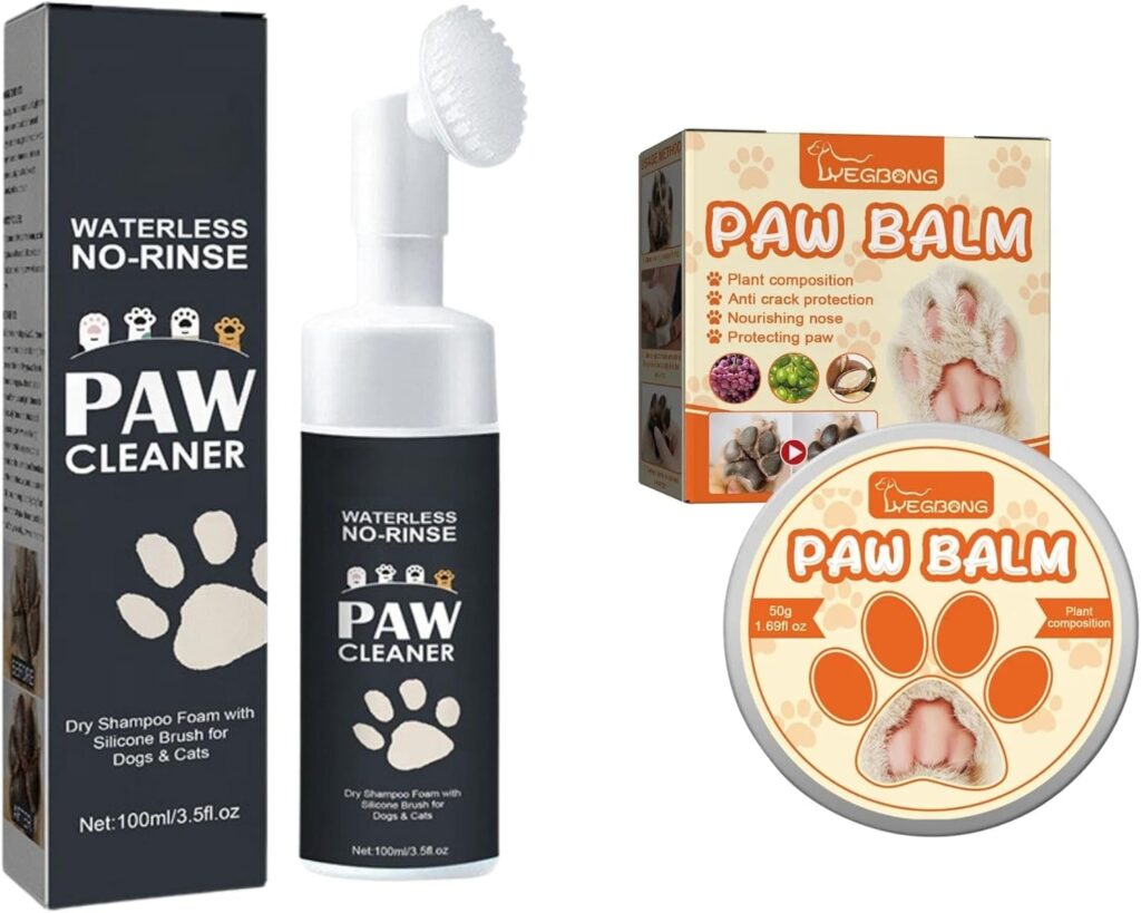 Seldara Pfotenpflege Set mit Reiniger und Balsam für Hunde